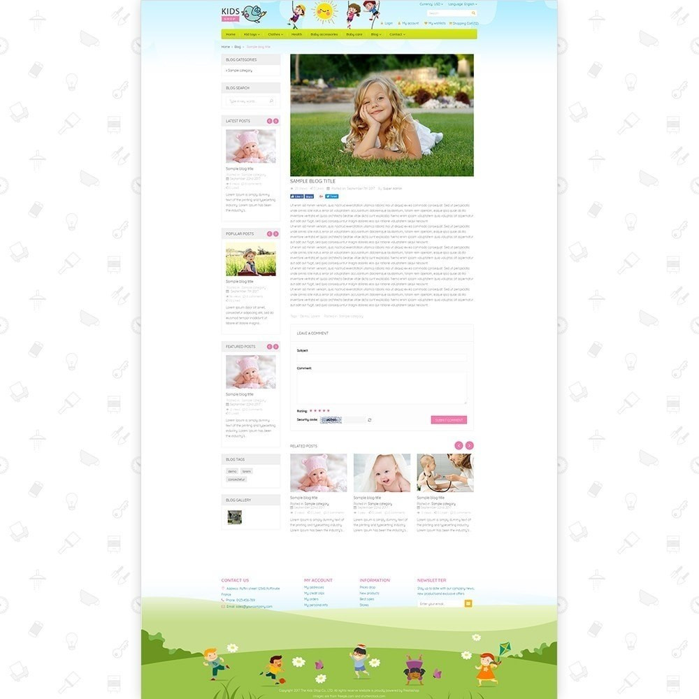 Kids Shop – All in one package Template Kids Shop – All in one package Template
