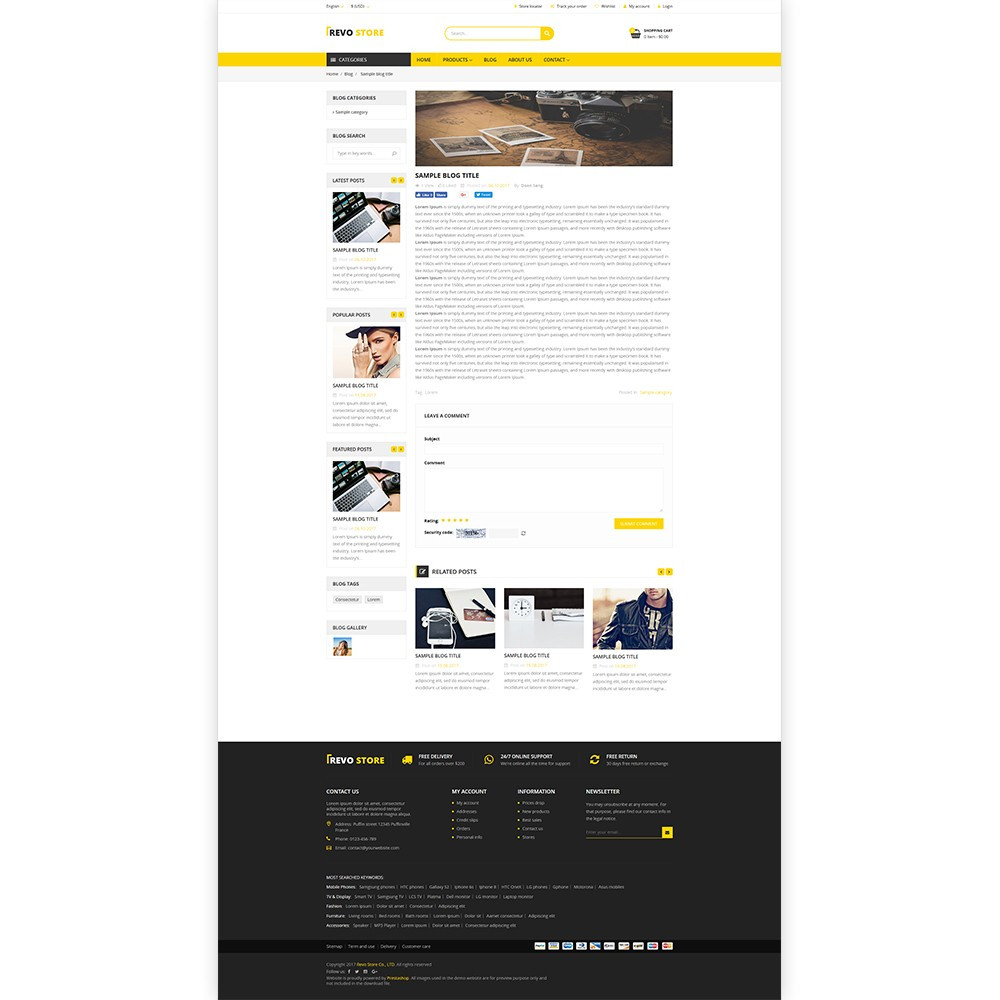 Revo Store – Fashion, digital and furniture template Revo Store – Fashion, digital and furniture template
