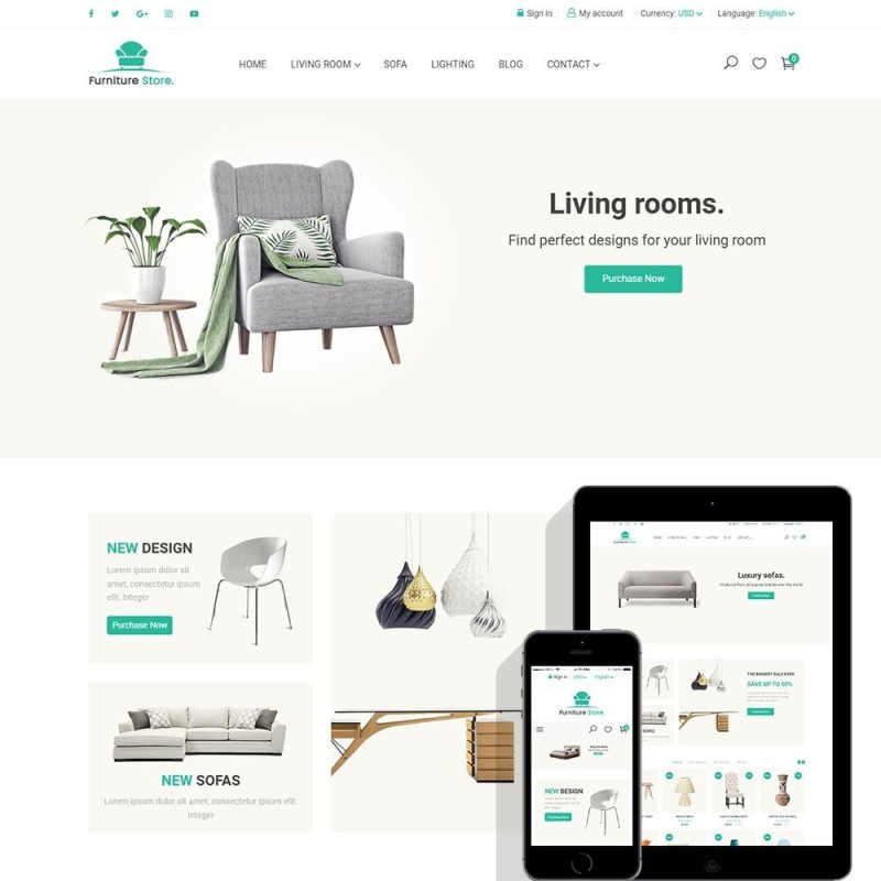 Furniture Store – Responsive furniture & interior Prestashop theme