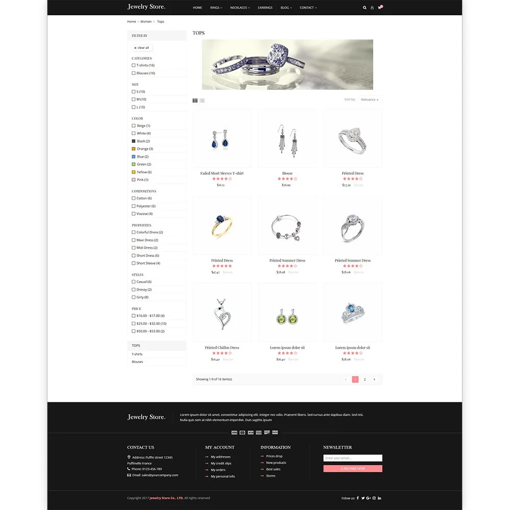 Jewelry Store – Premium Prestashop template