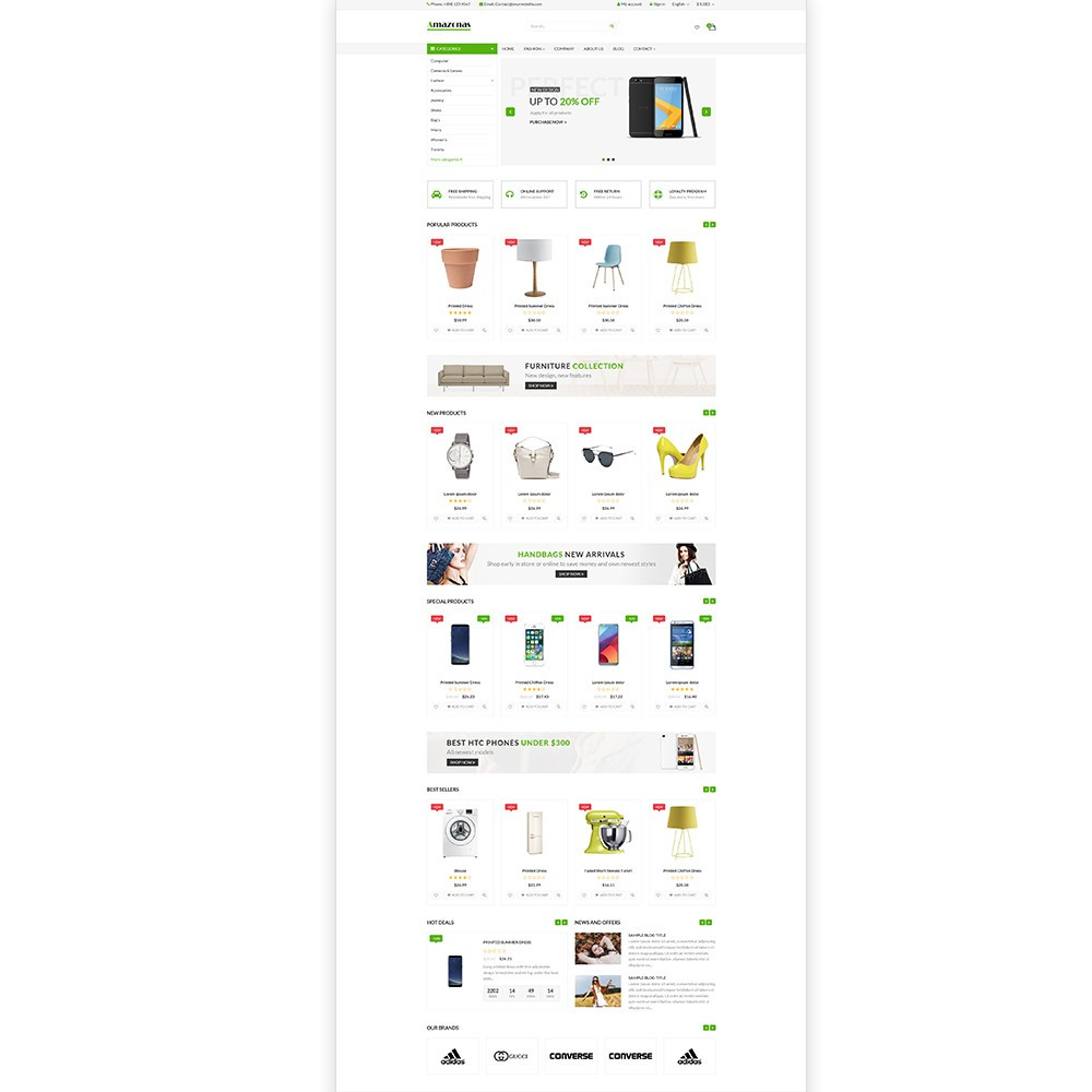 Amazonas – Fashion, digital and furniture template Amazonas – Fashion, digital and furniture template