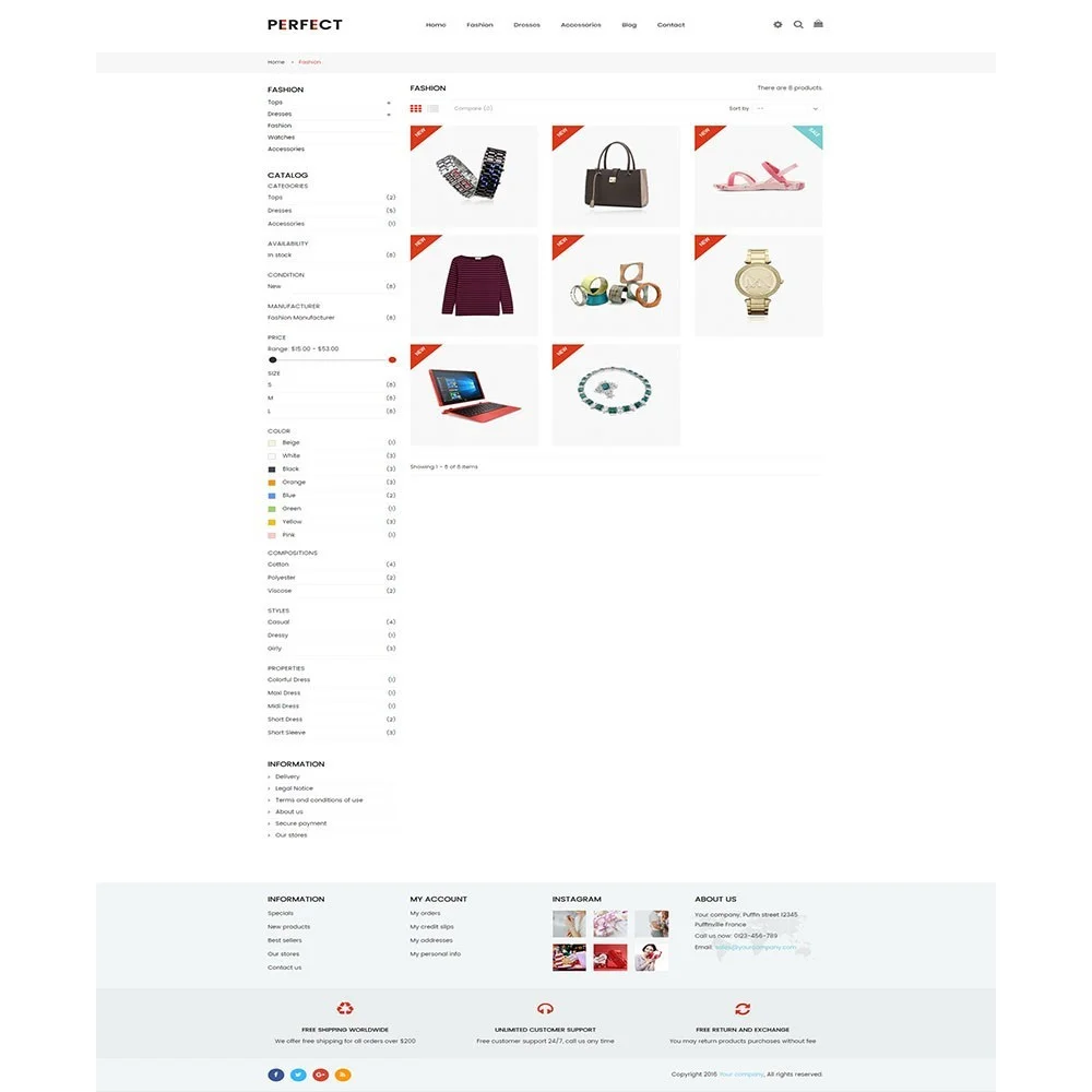 Perfect – Multi Purpose Retina Prestashop Theme