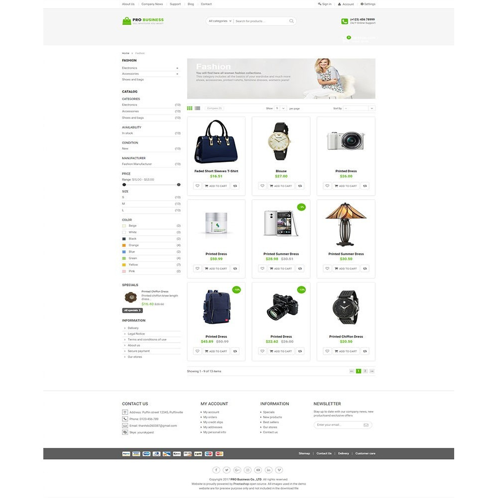 Pro Business – Multipurpose Prestashop Theme Pro Business – Multipurpose Prestashop Theme