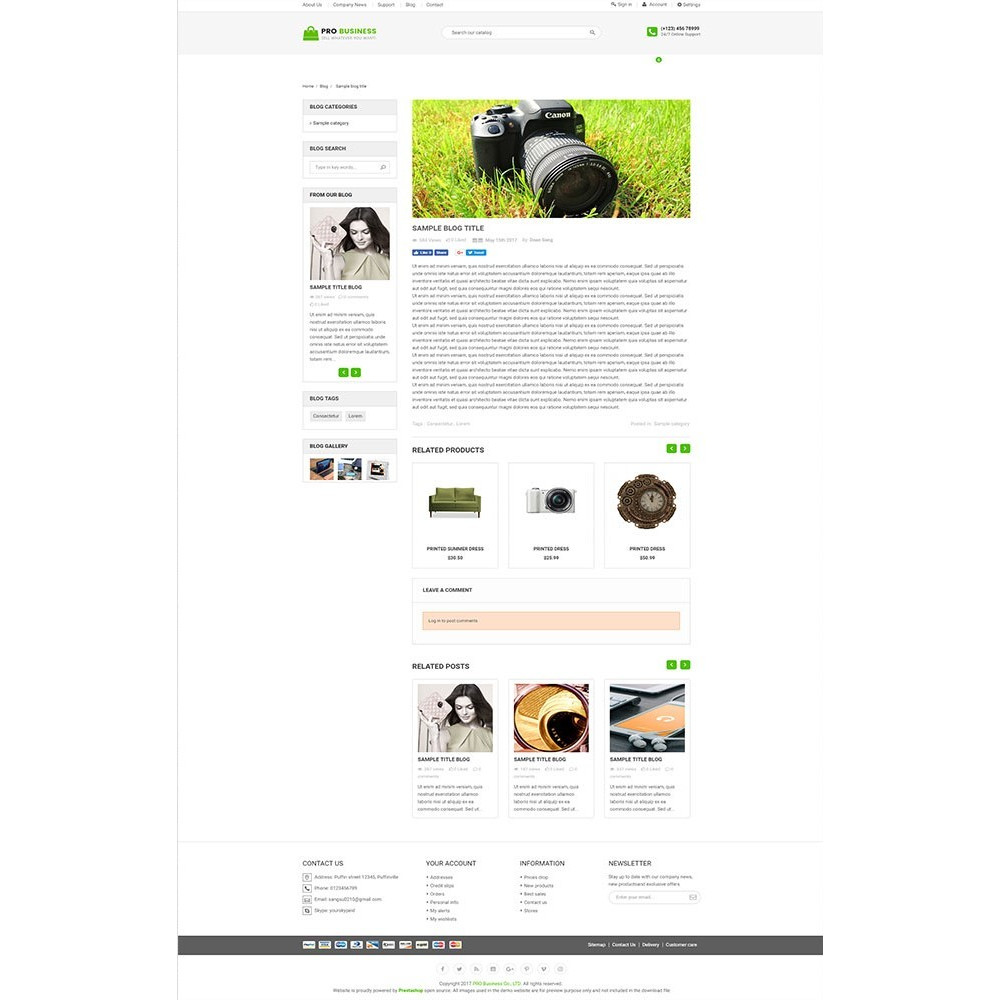 Pro Business – Multipurpose Prestashop Theme Pro Business – Multipurpose Prestashop Theme