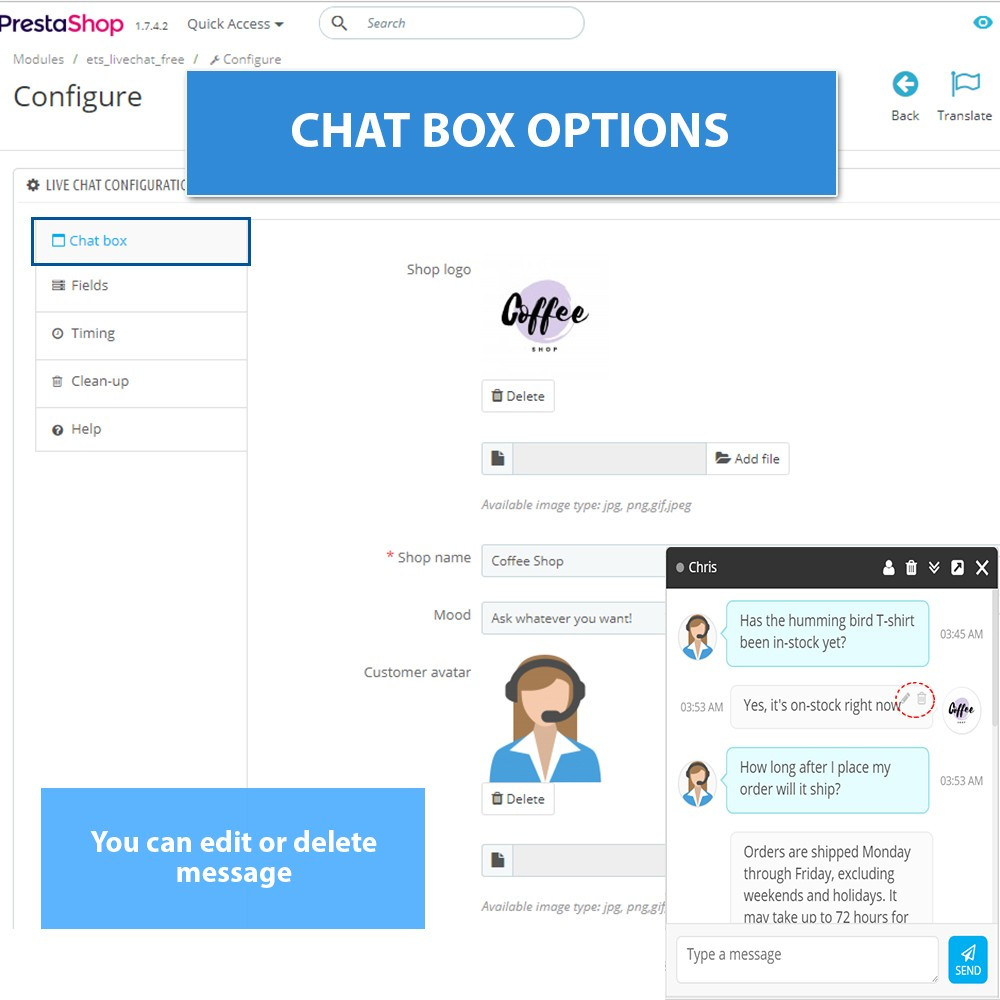 LIVE CHAT module for Prestashop – Free version LIVE CHAT module for Prestashop – Free version