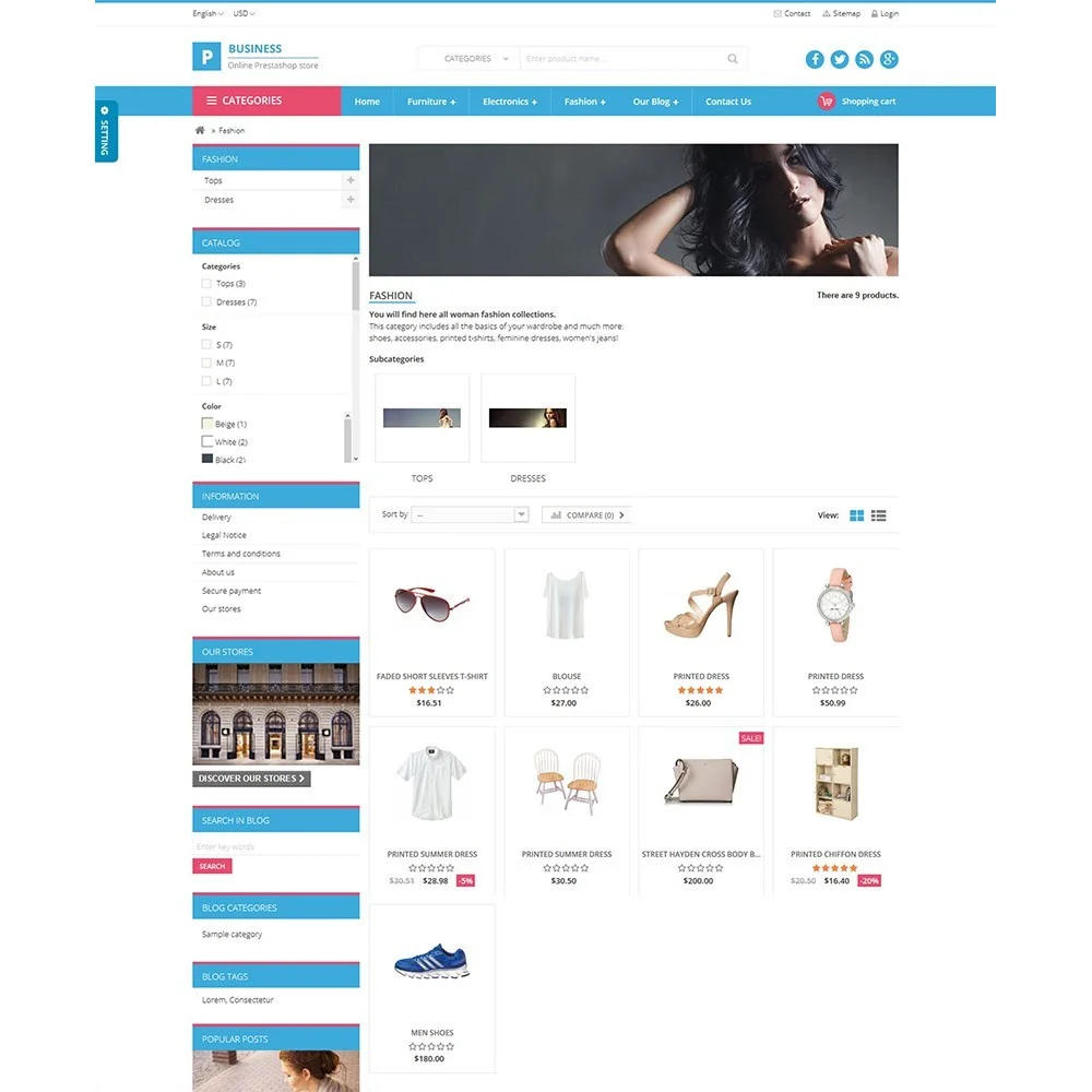 Pbusiness – Free Prestashop theme