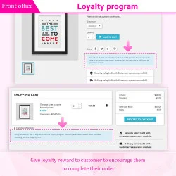 Loyalty program displayed on the frontend