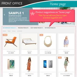 Product suggestions on "Home page"