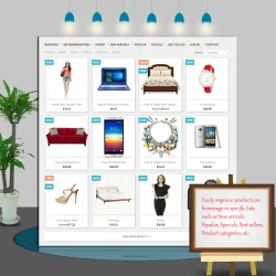 PrestaShop home featured categories module display products on home page in specific lists