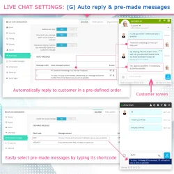 Auto reply and pre-made messages settings