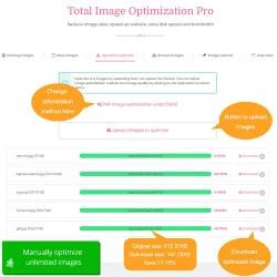 Manually optimize unlimited images