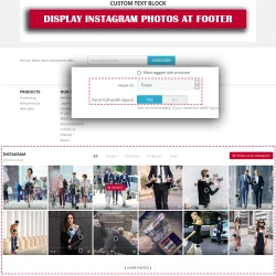 Display instagram photos at footer