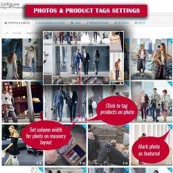 Photos and product tags settings