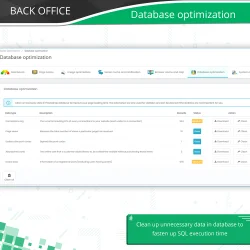 Introduce PrestaShop speed optimization module feature: Database optimization