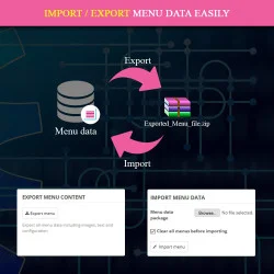 Import/export menu data