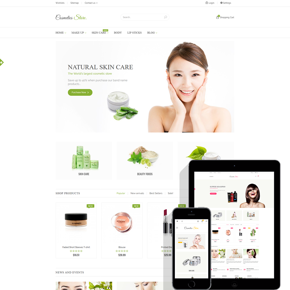 Cosmetics Store - PrestaShop theme for cosmetics, health and beauty stores