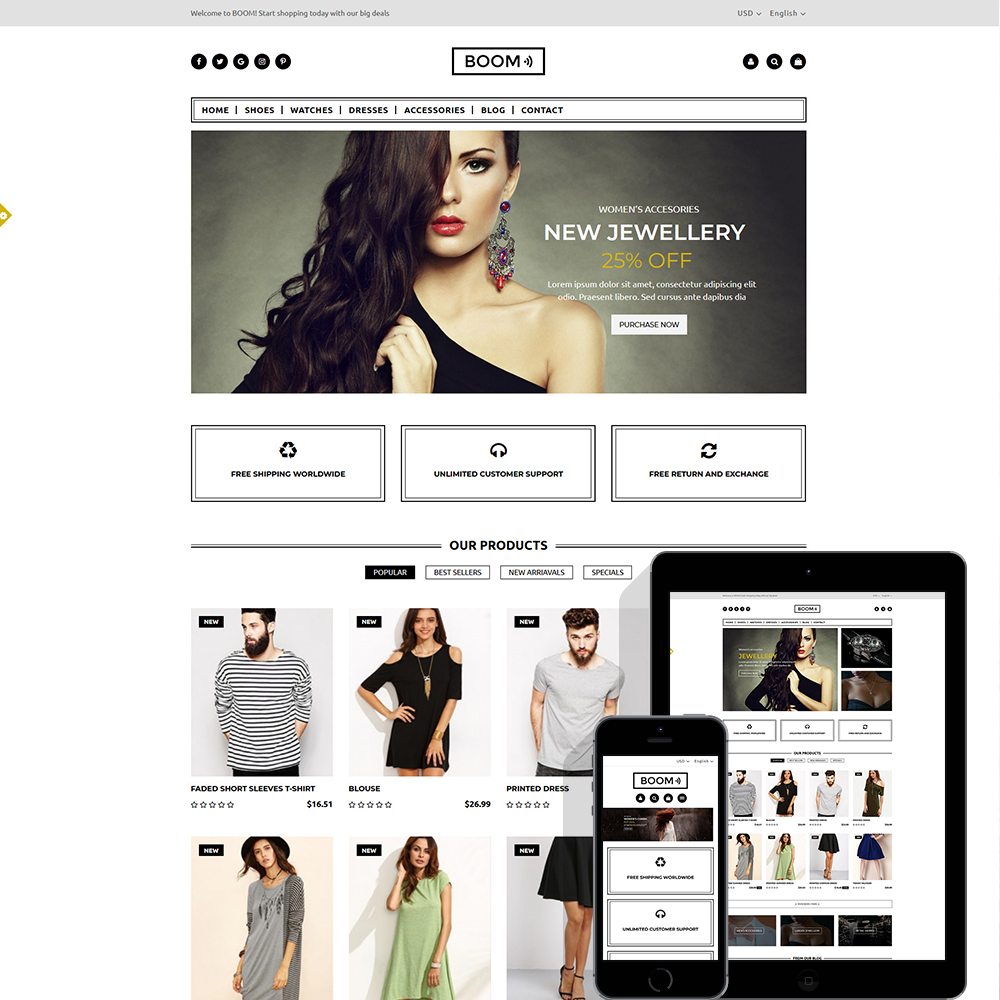 Boom - Fashion & Accessories PrestaShop Theme