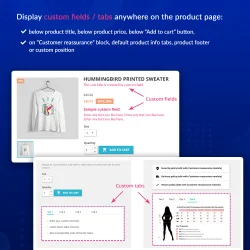 Display custom fields/tabs anywhere on the product page