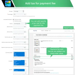 Add tax for payment fee using PrestaShop payment options module