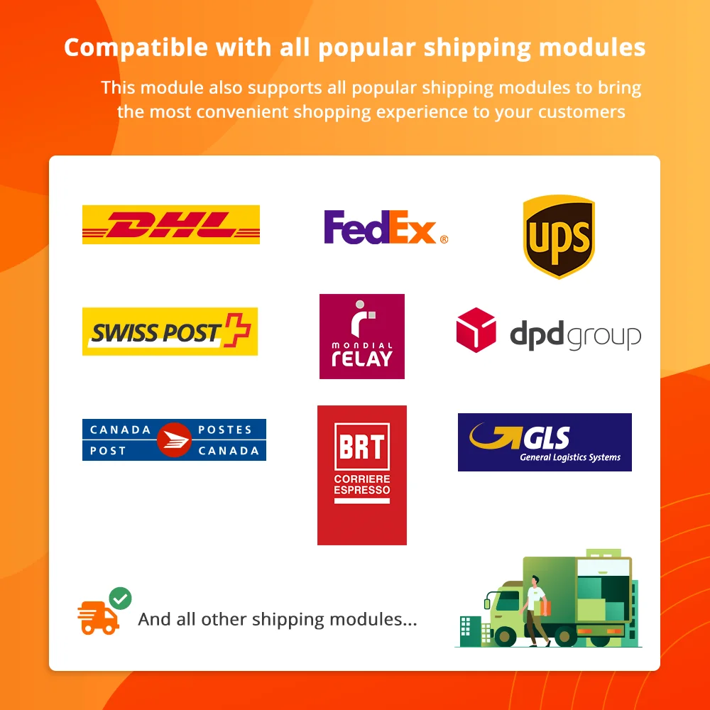 PrestaShop one page checkout module is compatible with all popular shipping modules