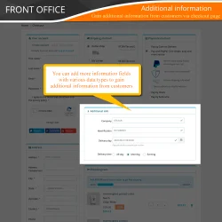 Additional information section on the checkout page