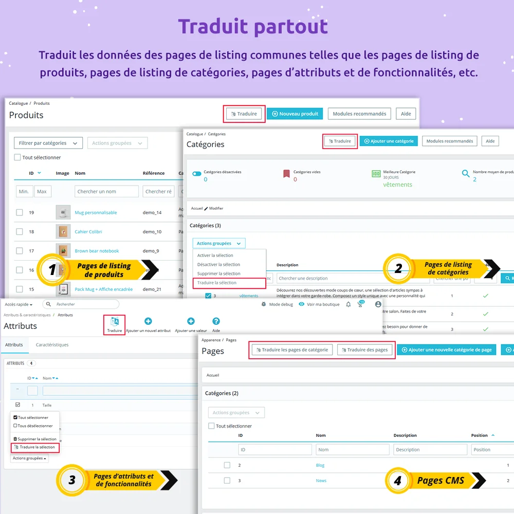 Présentez le module de traduction automatisée de PrestaShop