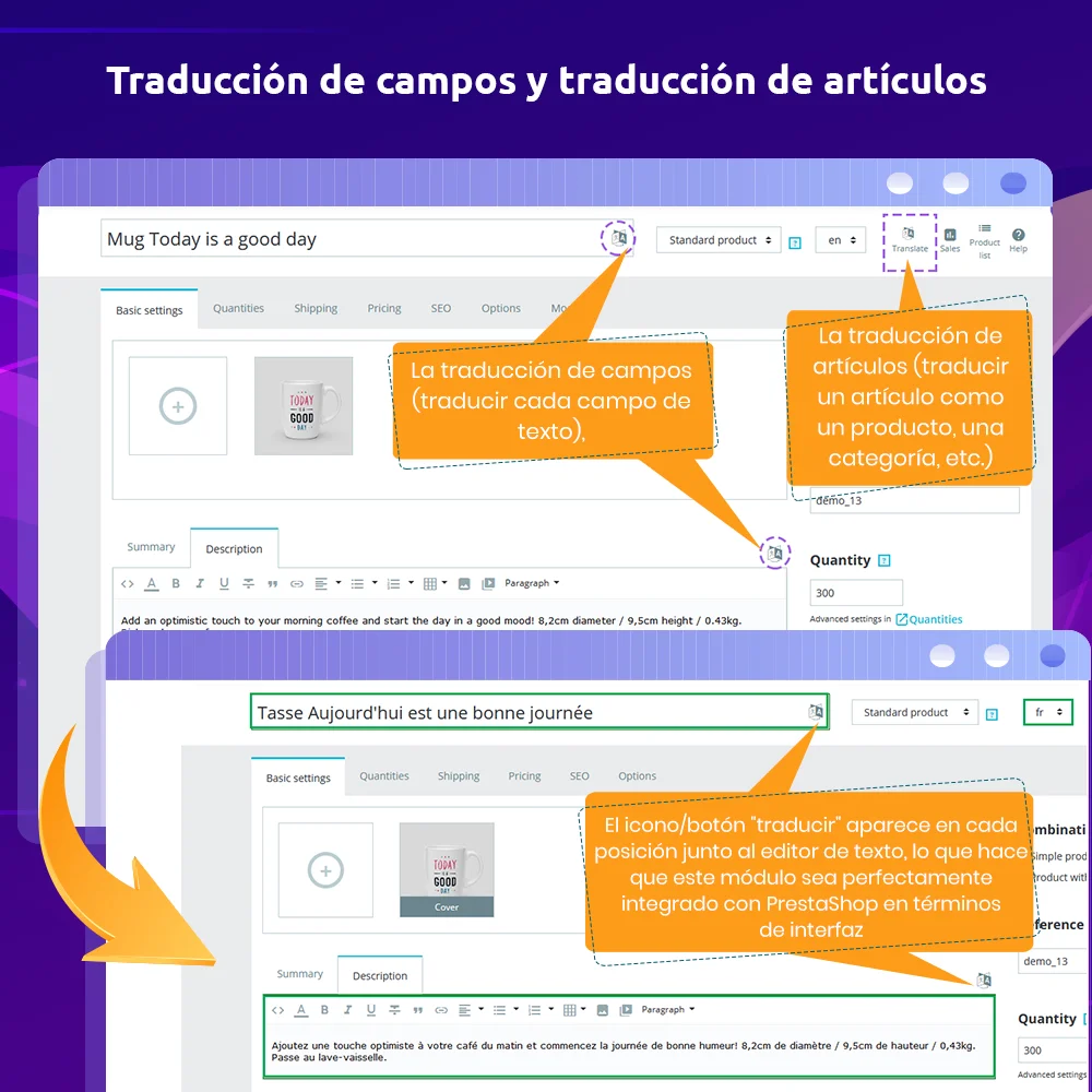 Presenta el módulo de traducción automática de PrestaShop