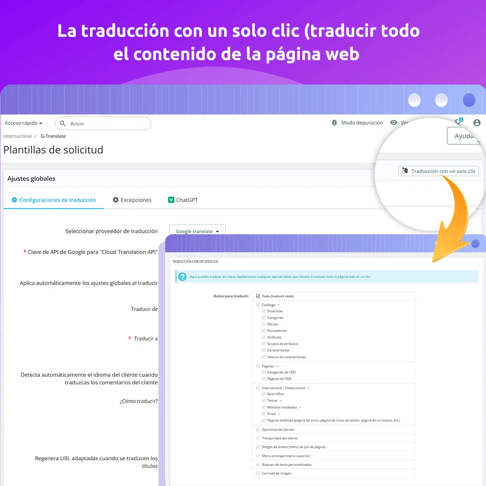 Presenta el módulo de traducción automática de PrestaShop