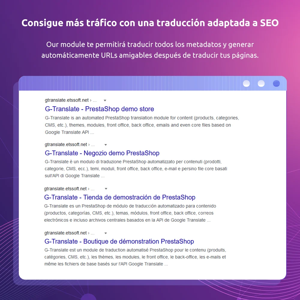 Presenta el módulo de traducción automática de PrestaShop