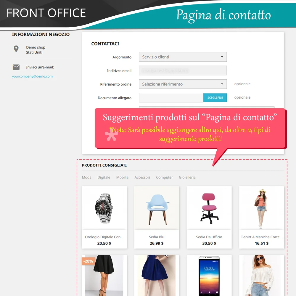 Presenta il modulo di cross-selling di PrestaShop