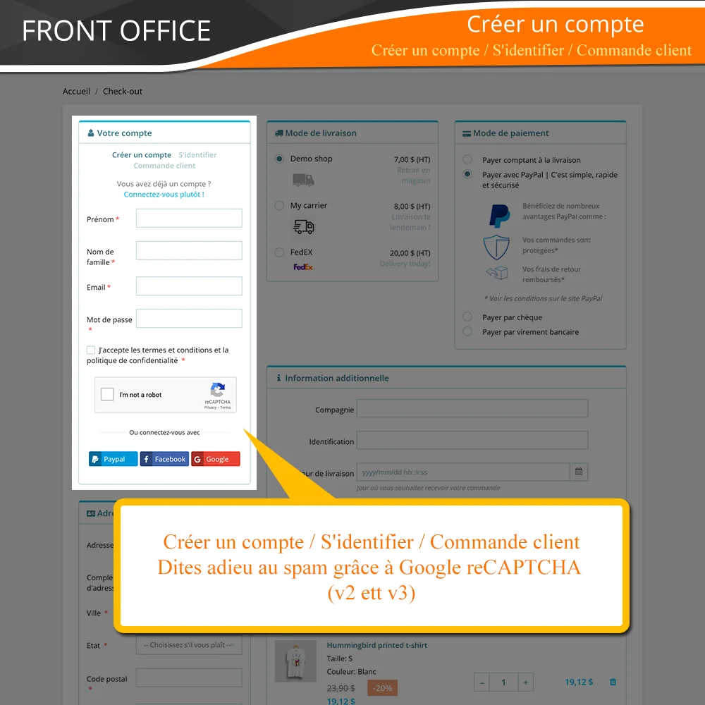 Présentation du module de paiement en une seule page PrestaShop
