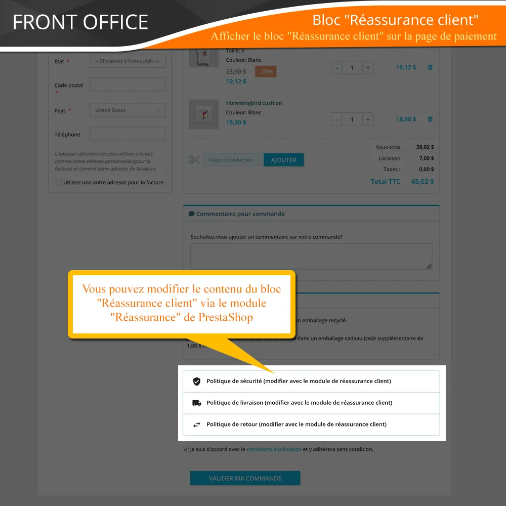 Présentation du module de paiement en une seule page PrestaShop