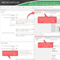Presentación detallada de la función de "Plantillas de metadatos automatizadas" del módulo experto de SEO de PrestaShop