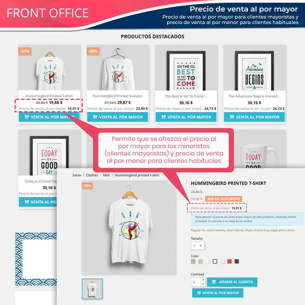 Presentación del módulo de venta al por mayor PrestaShop