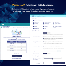 Il secondo passo per migrare un sito web PrestaShop: selezionare i dati da migrare
