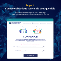 Première étape pour migrer un site PrestaShop : connecter le site source et le site cible