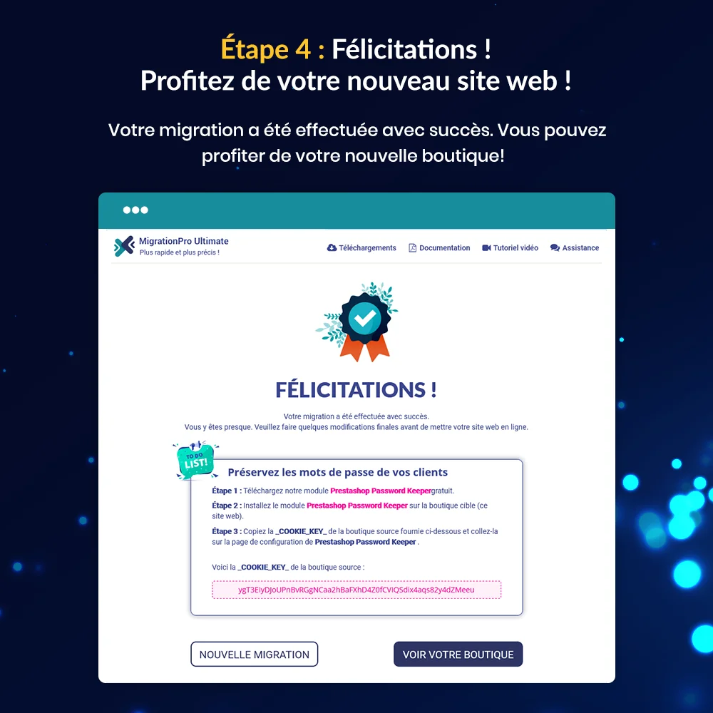 Présentation du module de migration PrestaShop