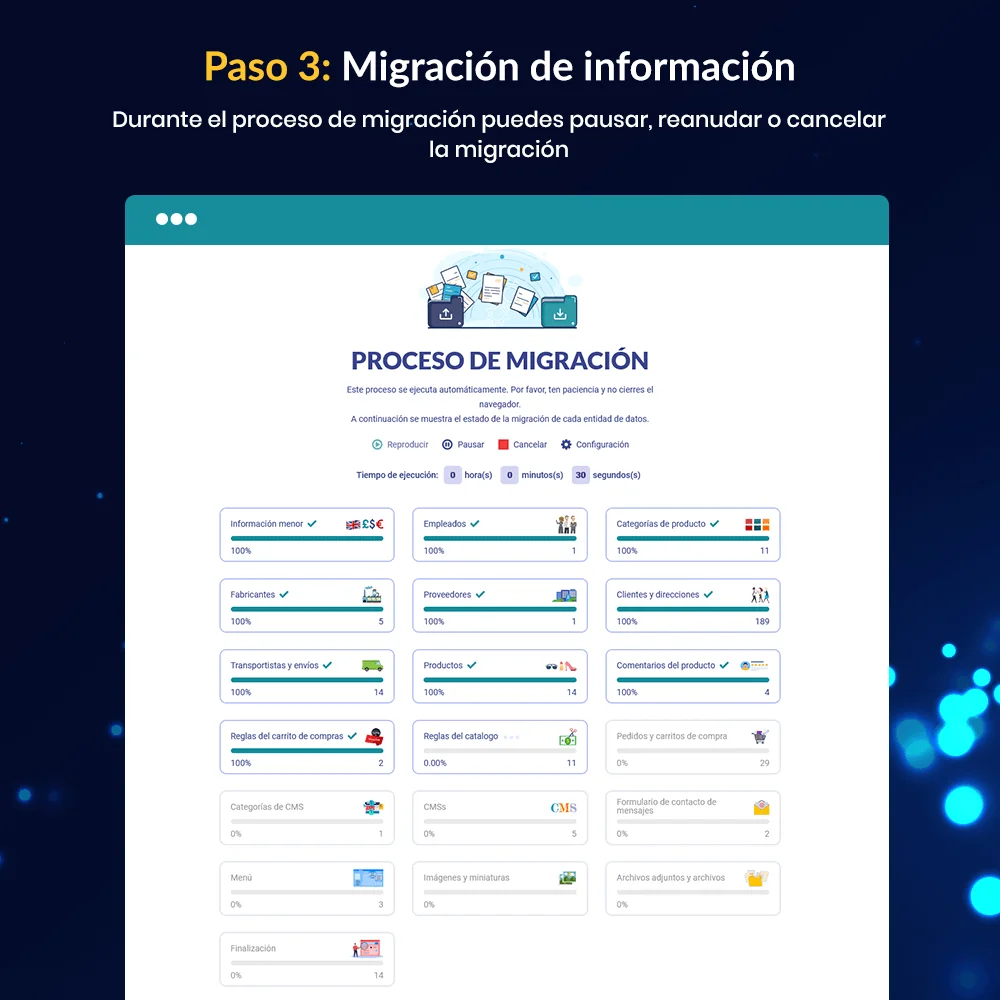 Presentación del módulo de migración de PrestaShop