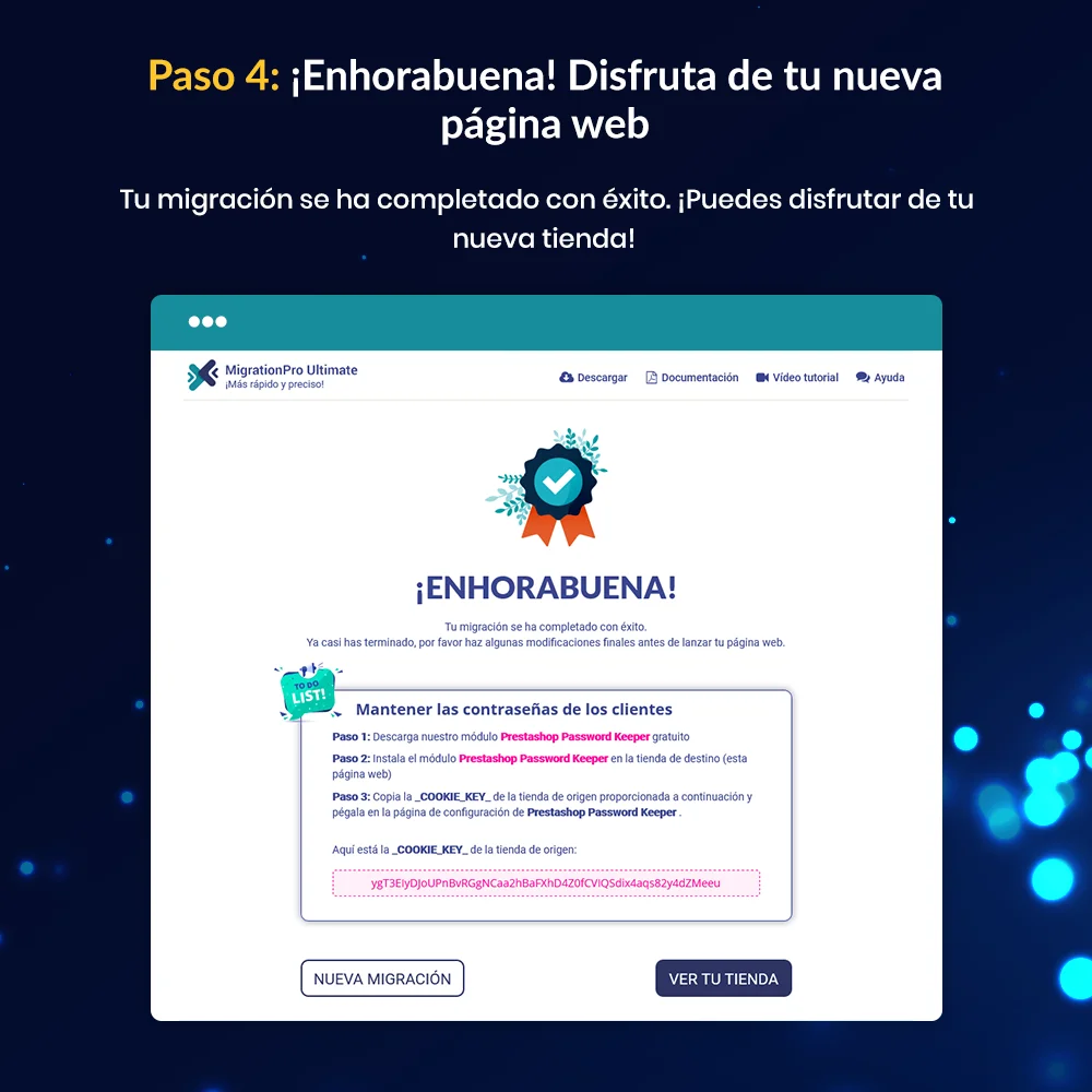 Presentación del módulo de migración de PrestaShop