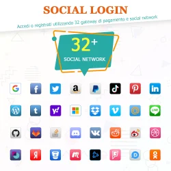 SOCIAL LOGIN - 32+ rete sociale