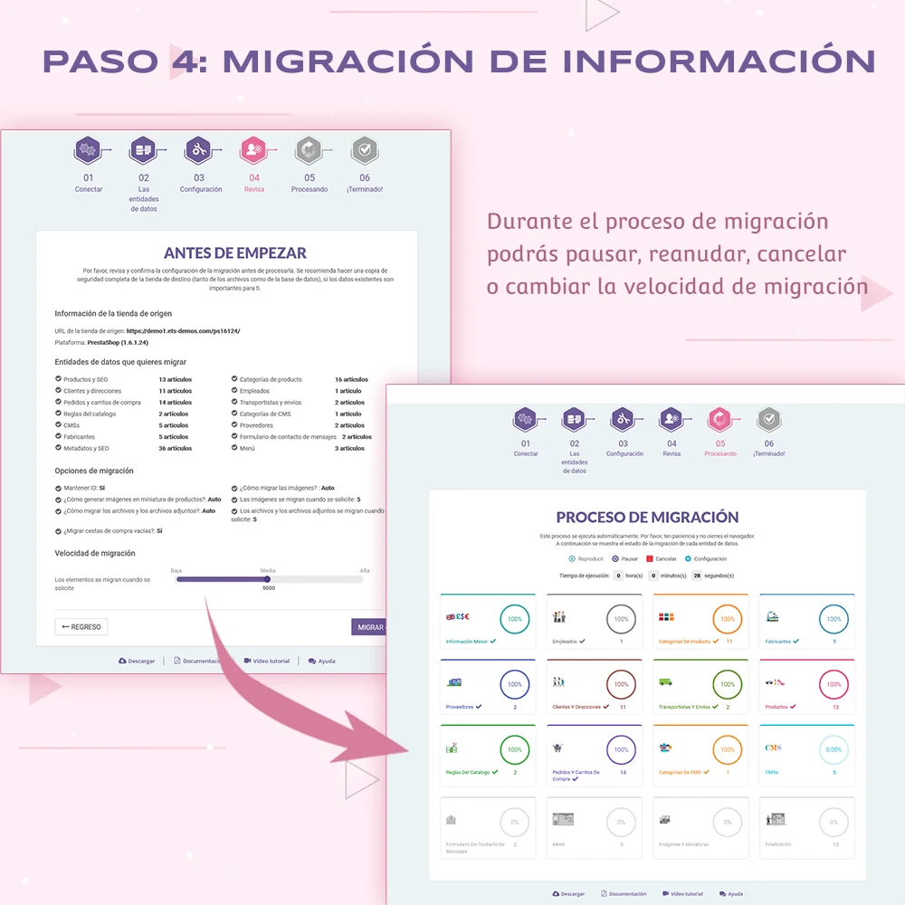 Presentar el módulo de migración de PrestaShop