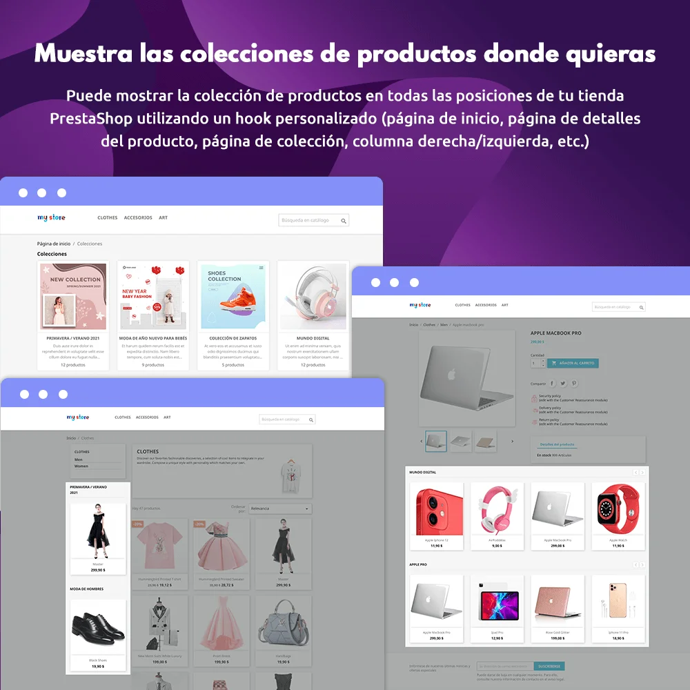 Affichez des collections de produits n'importe où à l'aide du module de galerie PrestaShop