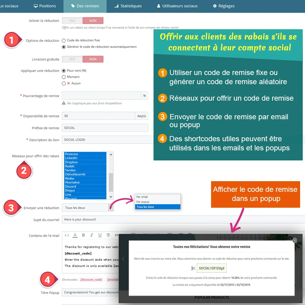 Présentez le module connexion sociale de PrestaShop