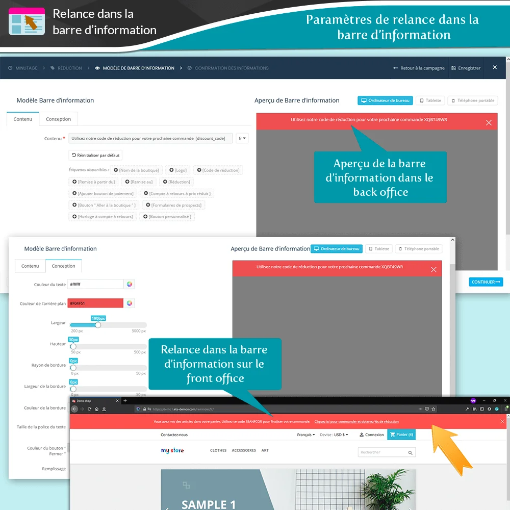 Présentation du module PrestaShop de rappel de panier abandonné