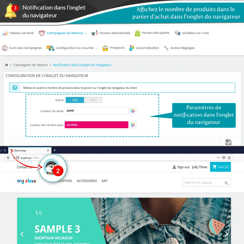 Présentation du module PrestaShop de rappel de panier abandonné