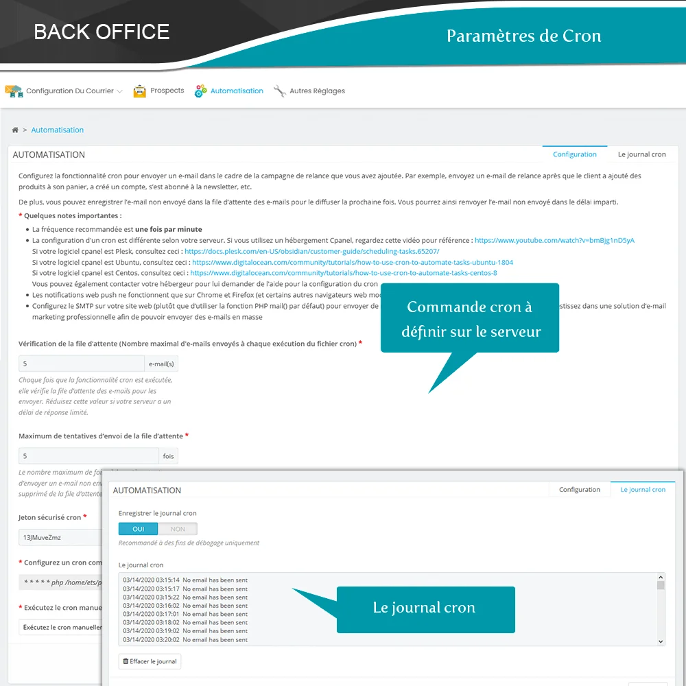 Présentation du module PrestaShop de rappel de panier abandonné