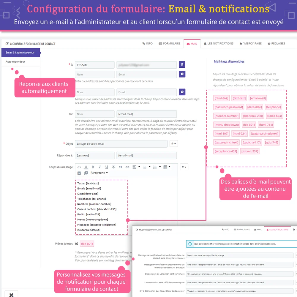 Présentation du module de formulaire de contact PrestaShop