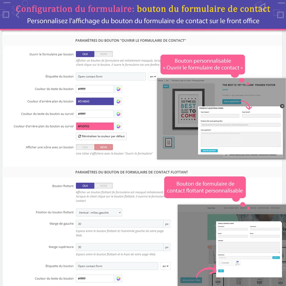 Présentation du module de formulaire de contact PrestaShop
