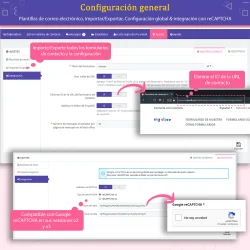 Configuraciones generales del módulo de formulario de contacto de PrestaShop