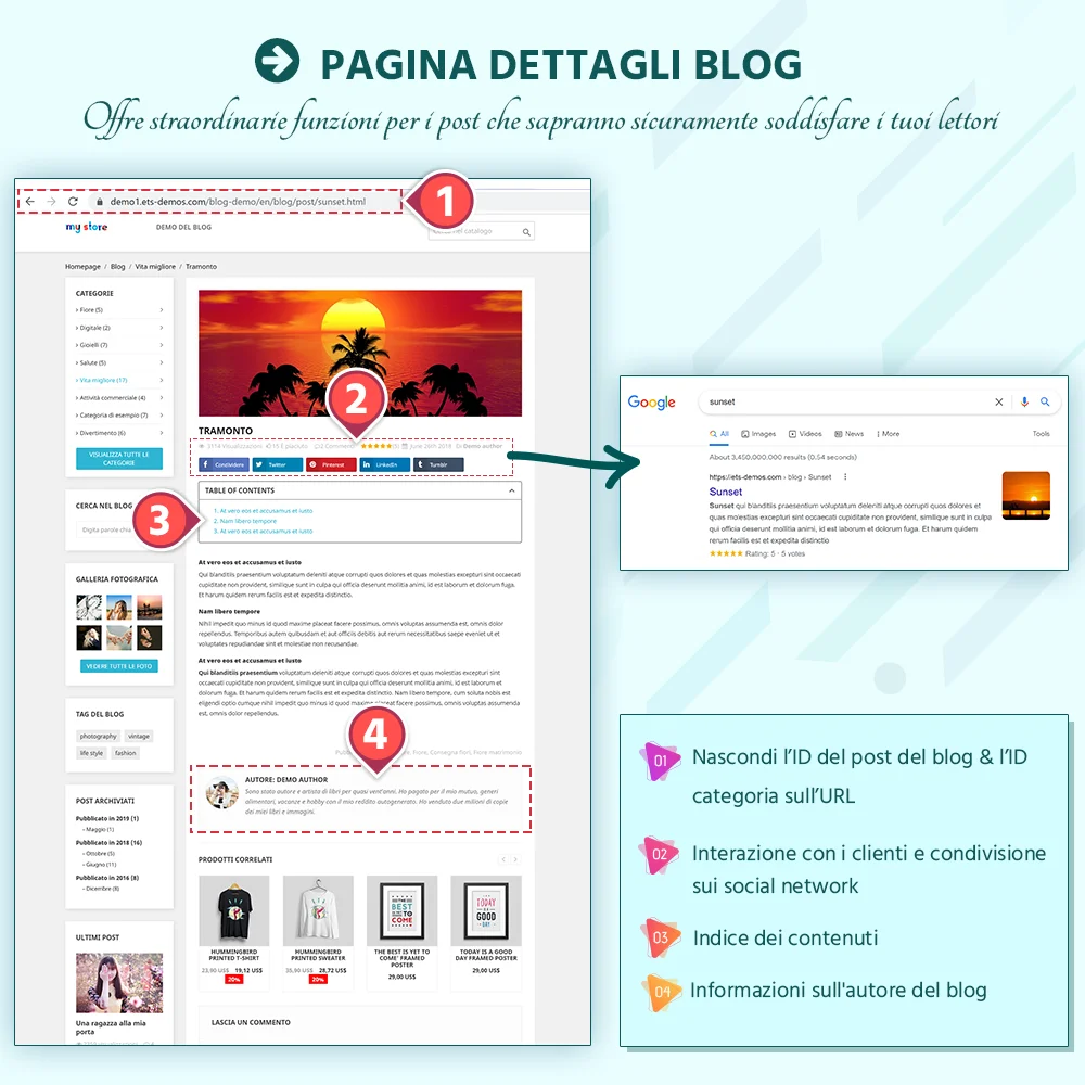 Presentazione di BLOG - Modulo blog All In 1 per PrestaShop